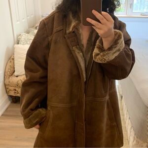 Vintage suede look jacket